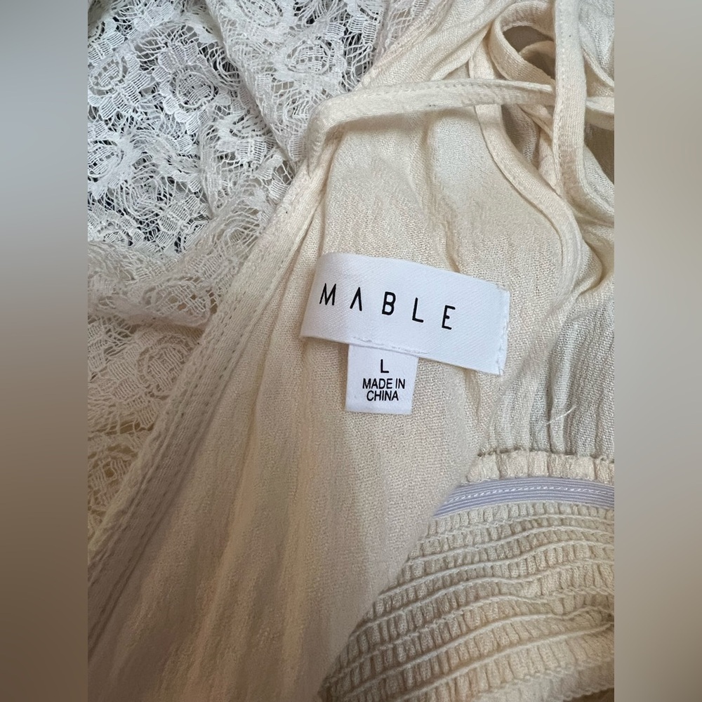 🌿 Mable Lace Mini Dress With Flutter Sleeves - Picture 9 of 12
